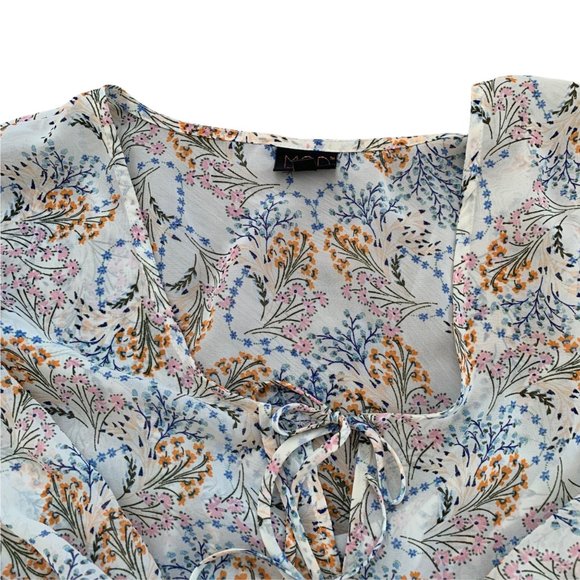 MOD Lusive Floral Boho Flowy Sleeve Top L - Picture 5 of 6